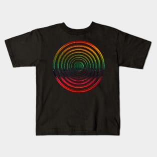 colourful rainbow circles abstract design Kids T-Shirt